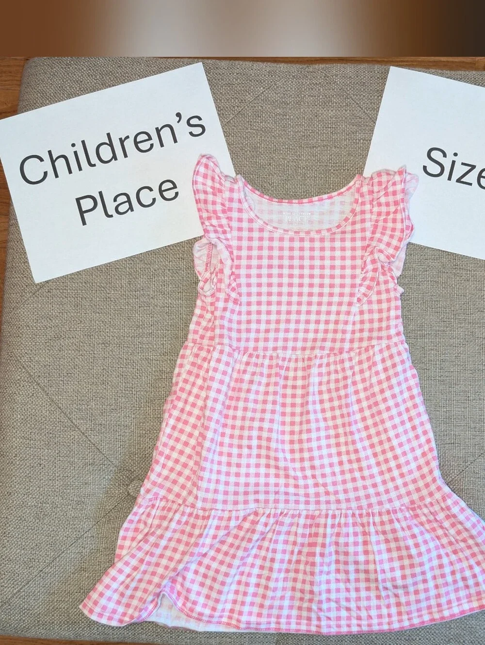 Children's Place 5T Summer Dress Pink Gingham